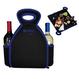 FlatBox Cheers LUNCH BAG PLACEMAT with 2 Drink Holders Cooler Bag